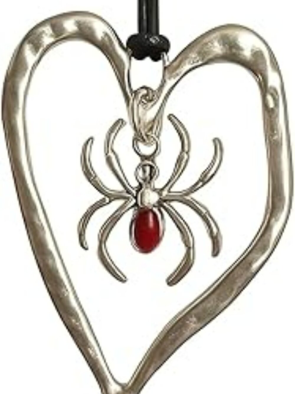 NEW Y2K Large Heart Spider Necklace Oversized Hollow Big Pendant‎ Punk Gothic
